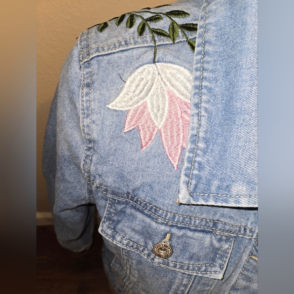 Sandpiper Petite XL Embroidered Jean Jacket - Picture 3 of 10
